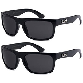 Locs 2 Pack CREEPER Sunglasses | Shiny BLACK Lot Gangster Cholo Designer Shades