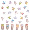 Flower Nail Charms, Pack of 100 3D Hibiscus Nails Accessories,