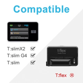 (Upgrade) iGuerburn tSlim X2 Pump Case with 360°Rotating Clip, Tandem tSlim Pump Holder Spool Up Excess Tubing, t Slim G4 Pump Accessories t:Holster Smooth Edges Won't Peel Off Screen Cover (Clear)