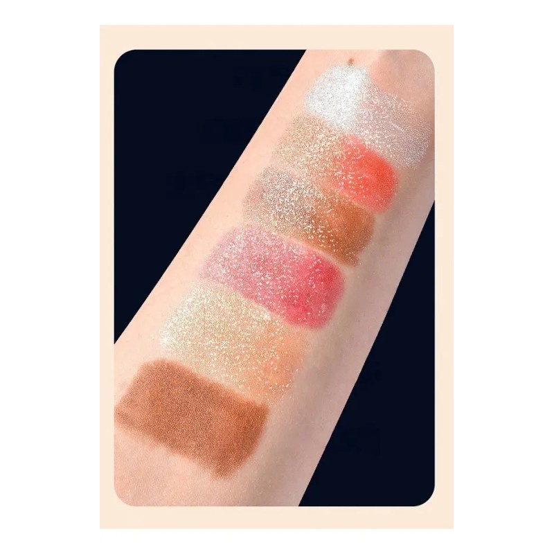 Doble Lápiz Sombras Portátil: Perla Con Brillo Fino