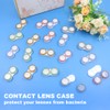 Modixun 20 Pack Clear Contact Lens Case, 5 Colors Leak-Proof