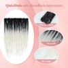 Quisduis 16 Inch Clip in Dreadlocks Hair Extensions, 8PCS 32