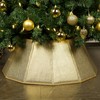 Blissun Fabric Christmas Tree Collar, Shiny Christmas Tree Ring, Willow