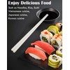 Ceramic Chopsticks Set of 5,Reusable Dishwasher Safe,High-grade Bone Porcelain Chopsticks