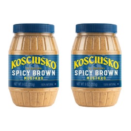 Kosciusko Zesty Spicy Brown Mustard 9 Oz (Pack of 2)