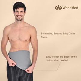 WansMed Colostomy Bag Covers for Men and Women, Ostomy Belt, Ostomy Supplies Gray (Medium)