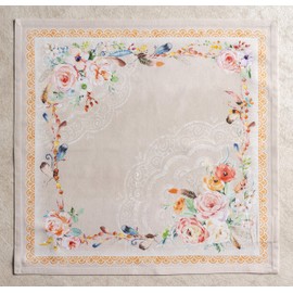 Maison d' Hermine Napkin 100% Cotton (45cm x 45cm) Decorative Washable Table Cloth Napkins Set of 4, Dining, Holidays, Buffet Parties & Wedding Use, Ibiza - Beige - Spring/Summer