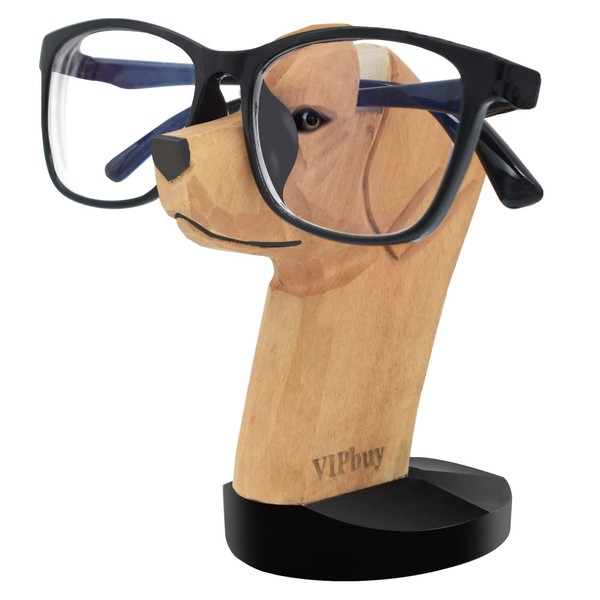 VIPbuy Handmade Shape Wood Carving Glasses Glasses Holder Stand Sunglasses Display Stand Home Office Desk Decoration (Labrador Retriever)