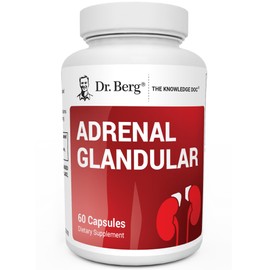 Dr. Berg Adrenal Glandular - Hormone Balance Formula That Supports Healthy Adrenal Function - Adrenal Support Supplement - 60 Capsules