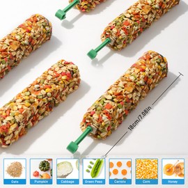 BUCATSTATE Parakeet Treats Sticks Honey Treat Sticks 3 Pack, Natural Cockatiel Treats Vegetable & Grains Flavor Bird Treats for Parrot Budgie Lovebird Finches