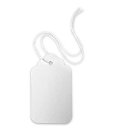 BT-Label 200 Tags Labels 43 x 28 mm Price Labels with Thread Kraft Paper White Price Tags for Labelling Flea Market Jewellery Gift Hang Tags