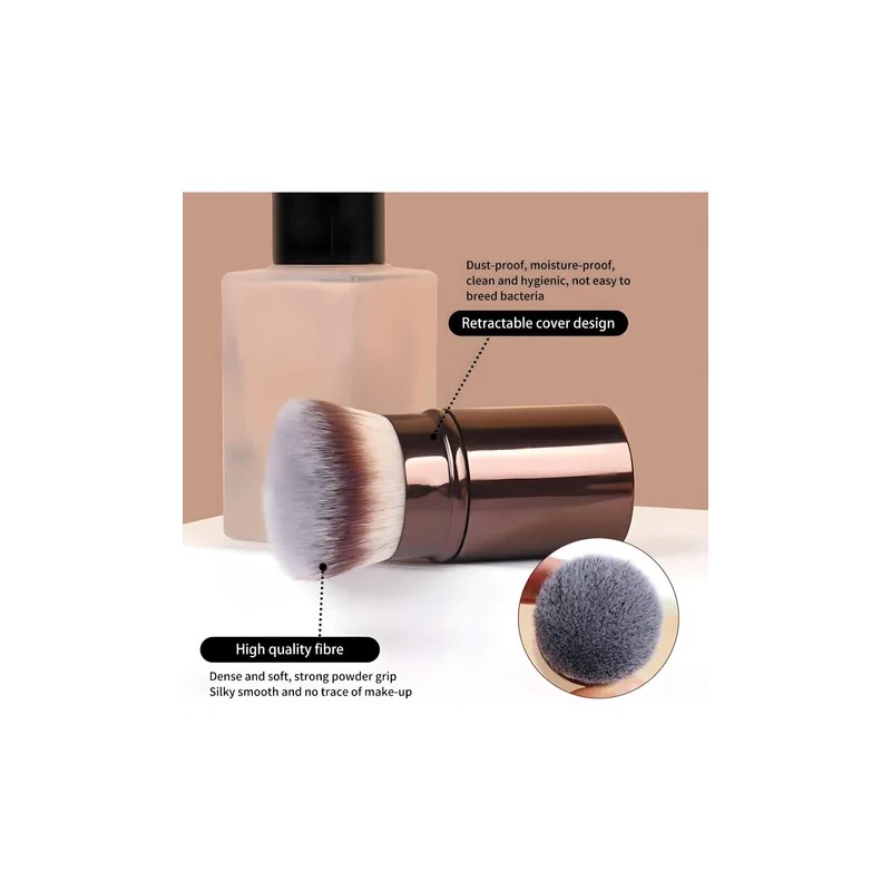 Set 7 Brochas Maquillaje Profesional Alto Nivel Color