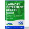 Eco Washer Sheets Detergent - 100 Loads, Zero Plastic Jugs,