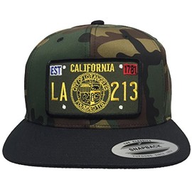 City of Los Angeles Seal (LA 213) Hat Camo Black Snapback