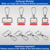 Snap Hook with Screw Clasp, 6 Pieces, 13 mm D-Ring