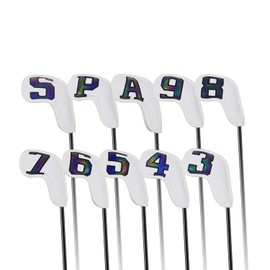 Scott Edward 12PCS Wedge Iron Golf Headcover Set PU Waterproof and Durable Strong Magnetic, Large Numbers Perfect for Most Brand Clubs