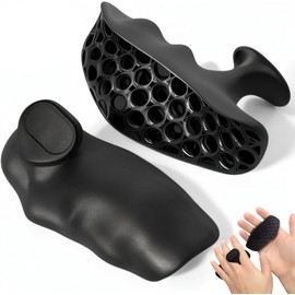 Ergonomic Weight Lifting Gloves for Men & Women - Anti-Slip Rubber Gym Grips with Wrist Wraps for Weightlifting, Deadlifts, Dumbbells, and Pull-Ups - Fingerless Design