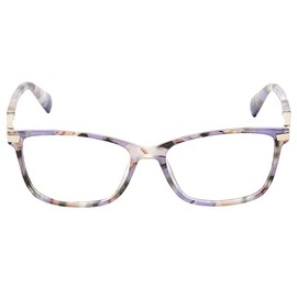 VK Couture Women's Fiona Fashion Readers Rectangular Reading Glasses, Purple Demi, 134 mm + 2