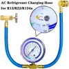 Refrigerator Freon Recharge Hose with Gauge Kit-A/C R134a R12 R22,Universal