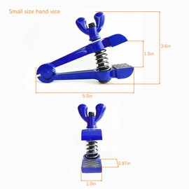 MYTEC Hand Vise, Portable Handheld Vise, Household Mini Vice, Cutting Sanding Drilling DIY Tools (Jaw width: 1.0" Small)