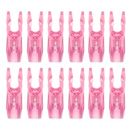 PATIKIL Archery Arrow Nocks 3.2mm ID, 12 Pack Glue on Arrow Shaft Plastic Nocks Replacement Arrows Tail Accessory for DIY Hunting Compound Bow, Pink