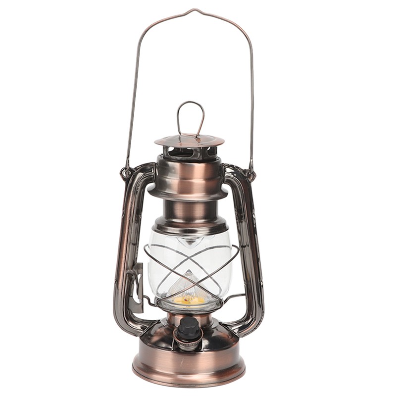 Vintage Camping Lantern 24h Battery Life USB Charging Detachable Lampshade
