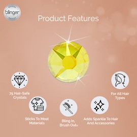 blinger Crystal Refill Pack | 5 Discs - 75 Precision-Cut Glass Crystals | Styling Tool not included | Daisy 4 mm