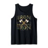 Iron Sharpens Iron Christian Camo Scripture Gym Workout Tank Top