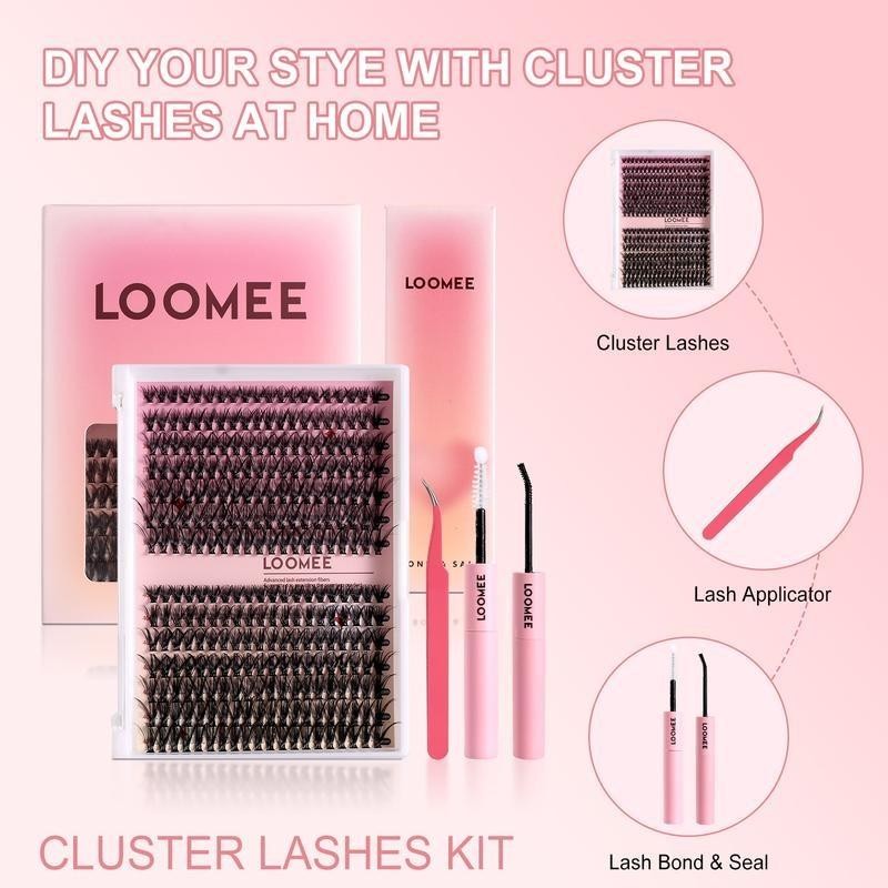 LOOMEE DIY Lash Extension Kit – 280 Mixed Clusters (30D/40D