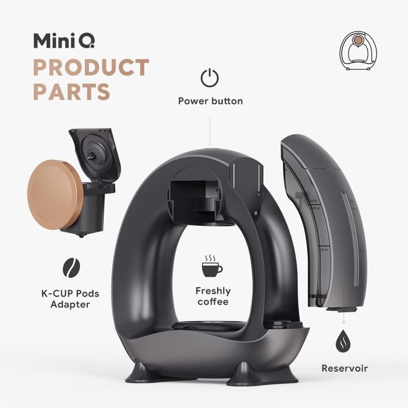 BENFUCHEN Pod and Grounds Single-Serve Coffee Maker, 2 in 1