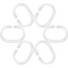 Plastic Shower Curtain Rings Hooks for Bathroom Shower Window Rod