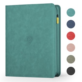 Deoyibu Card Binder with 9 Pockets, Trading Card Binder for 360 Trading Cards, Double-Sided Collectable Album with Zip, Card Folder for MTG, TCG, Playing Cards, Sports Cards, Green