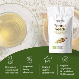 Fennel Seeds Organic 200g (100 Cups) | Organic Fennel Tea, Herbal Tea and Digestive Tea REPLANTEA