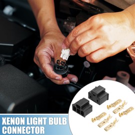 A ABSOPRO Car Socket Xenon Light Bulb Connector Kit Wiring Harness Headlight Connector for H4 9003 HB2 (Set of 2)