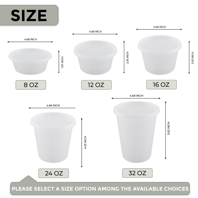 Klex Deli Containers with Airtight Lids, BPA Free Heavyweight Plastic