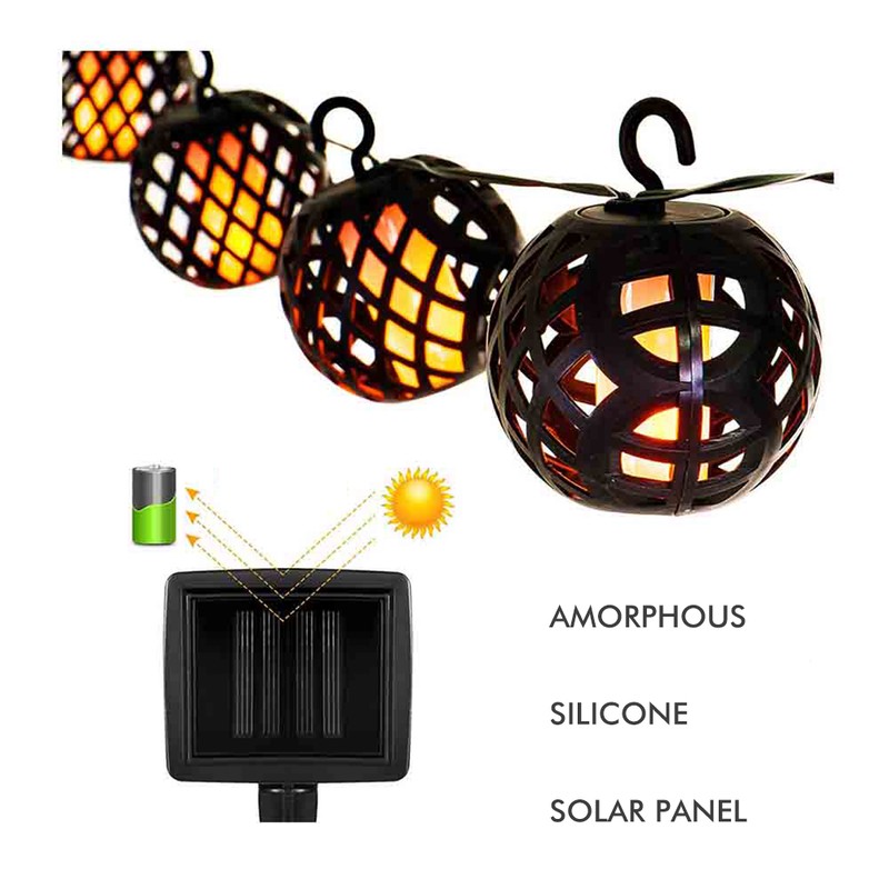 LED Simulation Solar Flame Light Garden Lights Solar String Lights