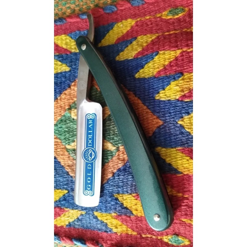 Navaja De Barbero Gold Dollar 100 Afilada+asentador,afilador