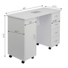 Manicure Table MDF Single Door 4 Drawers With Fan Nail