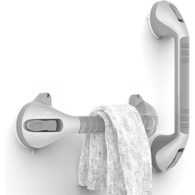 17“ Suction Shower Grab Bar with Indicators, Tool-Free Installation, Steady