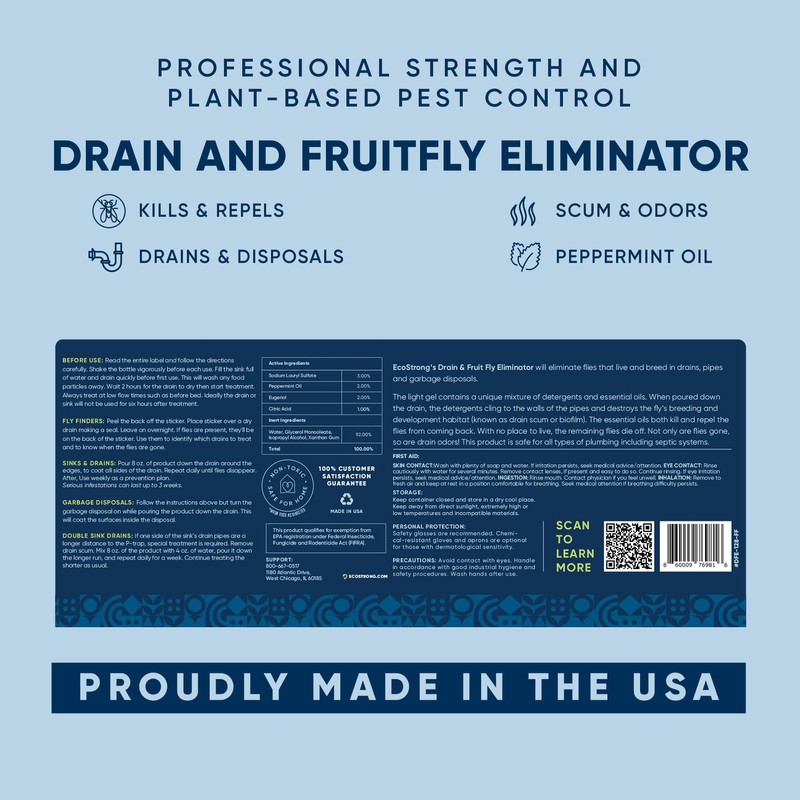 Fruit Fly Drain Treatment | Drain Fly Eliminator | Eliminates