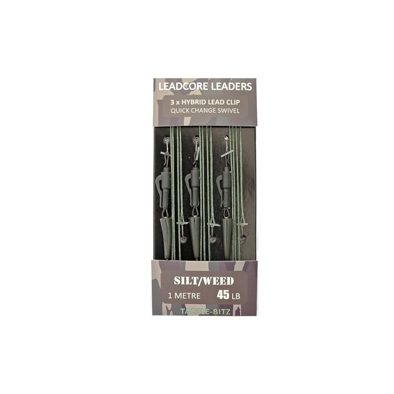 Carp Leadcore Leaders Hybrid Lead clips QC or Ring Swivel
