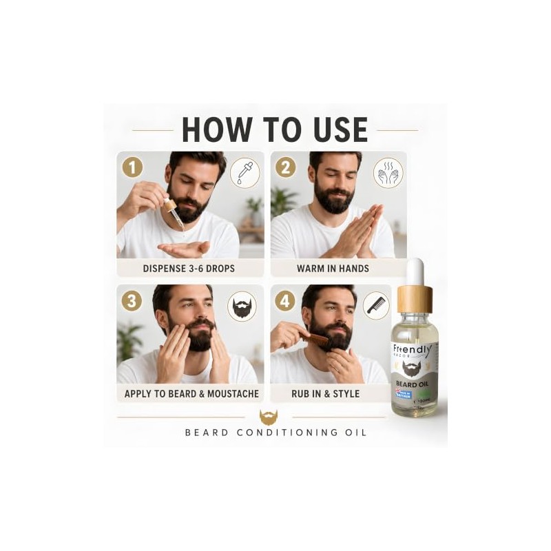 Beard Oil for Men - 30ml Conditioner & Moisturiser -