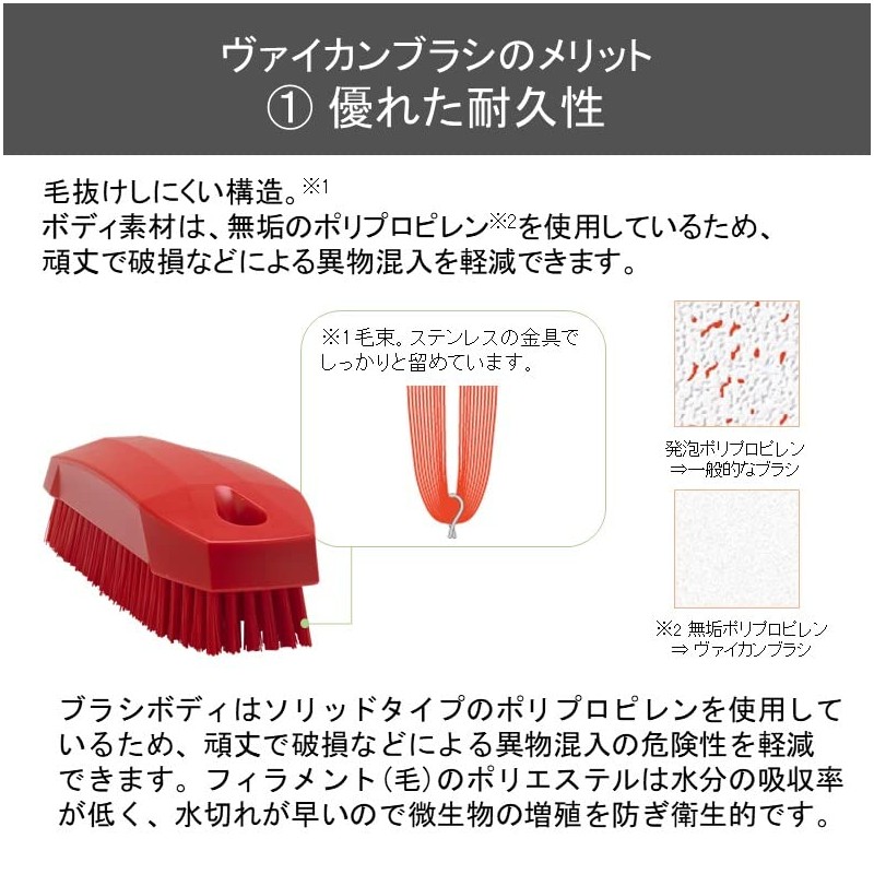 Vikan 6440 Nail Brush, Polyester, Yellow, 1