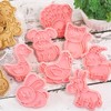 Farm Animal Cookie Cutter Set-8 Plastic Cookie Cutter Stamp- Farm