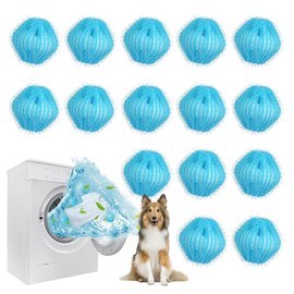 Pack of 15 Pet Hair Remover Washing Machine, Washing Balls, Hair Catcher for Tumble Dryers, Lint Balls, Cat Hair Remover, Washing Machine, Reusable Lint Balls, Removes Pet Hair, Lint & Lint