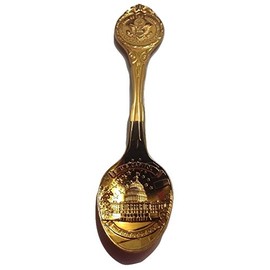 Washington DC Gold Collector's Spoon- Washington DC Souvenirs (Capitol)