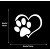 Dog Paw Print with Heart Decal Vinyl Sticker Funny Sticker