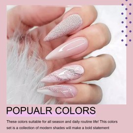 Arte Clavo 15ml Gel Polish 15ml Light Pink Nails Gel Soak Off LED Nail Lamp Milky pink Gel Polish Nail Art Manicure Salon DIY Home Solid Gel 0.5Oz 3001…