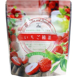 Kanematsu Seicha Strawberry Green Tea Cold Brew Tea Bag, 0.1 oz (3 g) x 10 Packs