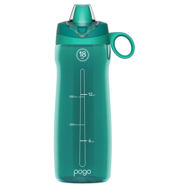 Pogo BPA-Free Tritan Plastic Water Bottle with Soft Straw Lid,